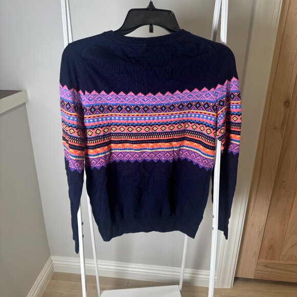 Gap Navy Blue Sweatshirt with Bright Design Stripe - Picture 3 of 4